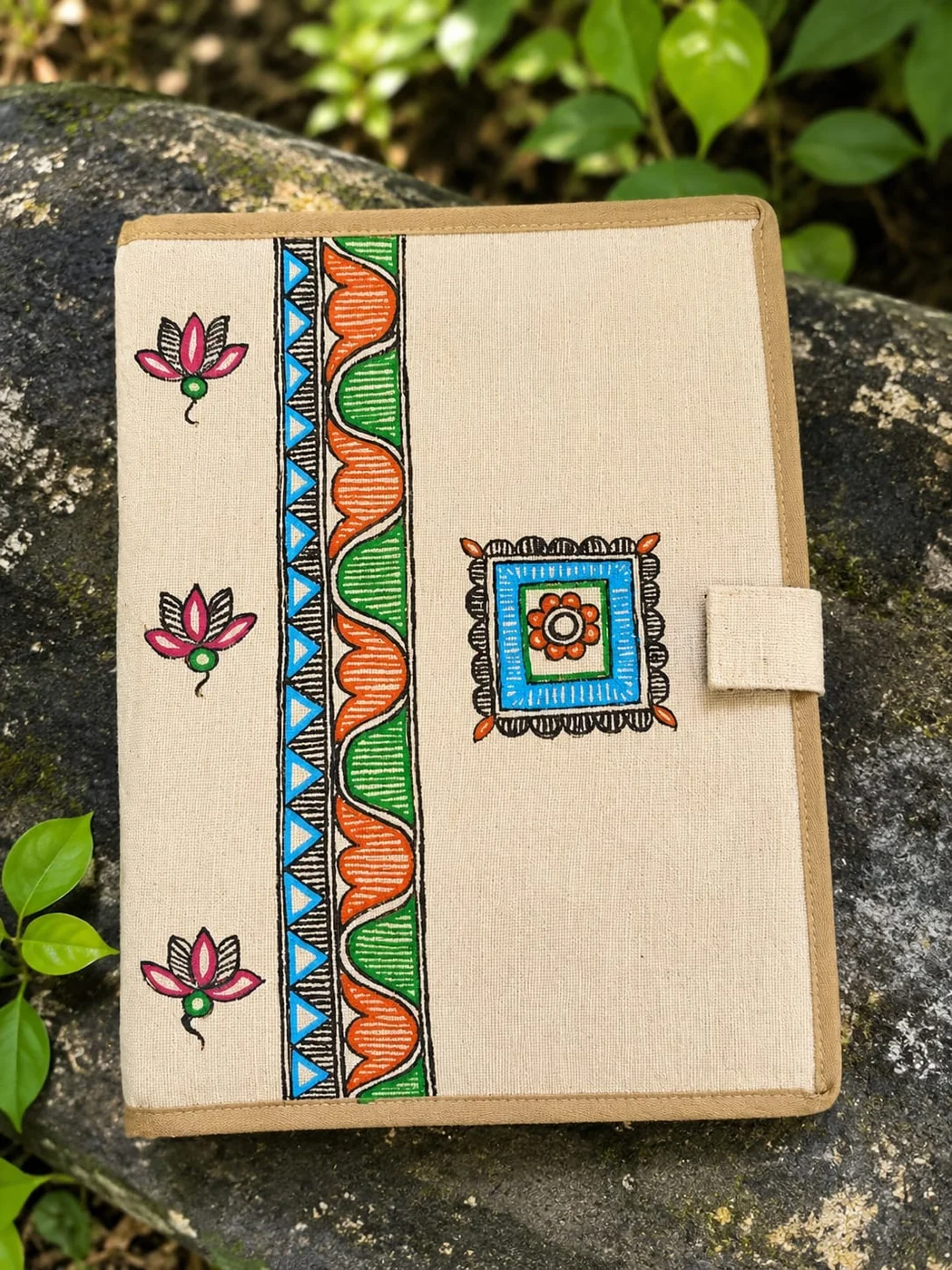 Hand-painted Mithila document folder
